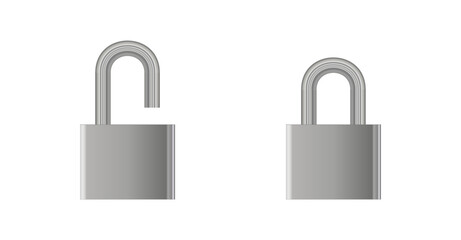 Locked padlock icon. Locked set