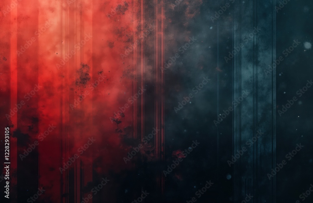 Aufkleber abstract background with vibrant red, dark blue tones. vertical lines create striped effect. grunge 
