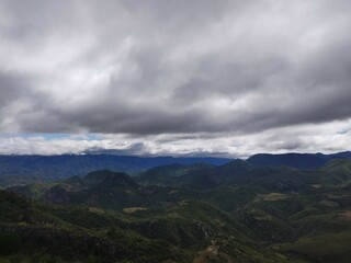clouds over the mountains
