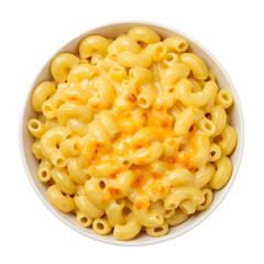 Tasty Macaroni and Cheese isolated on white background
