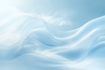 Flowing Blue Abstract Waves with Smooth Gradients and Elegant Curves, Modern Digital Design Featuring Cool Tones and Dynamic Fluid Motion