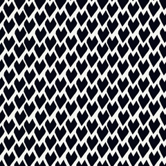 Paint brush scales seamless pattern. Japan traditional ornament. Hand drawn squama. Ethnic chevrons embroidery. Repeated scallops. Fish scale. Repeat scallop shapes. Japanese sashiko uroko motif. © funkyplayer