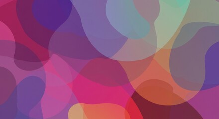 Obraz premium Abstract Color Burst: A mesmerizing abstract background composed of overlapping, translucent shapes in a spectrum of vibrant hues, evoking a sense of movement, energy, and artistic expression. 