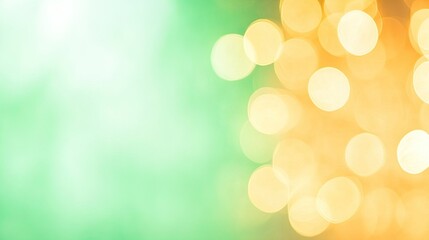 Obraz premium Subtle Elegant Bokeh Background Create Focused Environment with Soft Green and Gold Hues for Various Applications