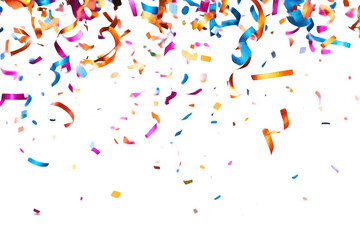 Colorful Confetti Falls Elegantly with Celebration Theme