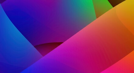 Fototapeta premium Chromatic Fluidity: An abstract composition of flowing, gradient-filled shapes in a vibrant spectrum of colors, creating a dynamic and modern visual experience. 