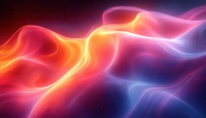 Fototapeta premium Abstract colorful luminous waves, used for a background or digital wallpaper