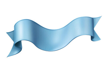 Blue Ribbon Flows Gracefully, Award, Celebration, Decoration, Banner, Symbol with Festive Streamers or Elegant Swirls