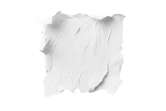 White Wrinkled Paper Creates a Textured Background with Empty Space for Copy or Design, Minimalist Style.