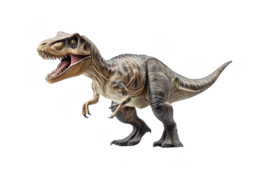 Tyrannosaurus Rex Stands Tall with Open Mouth, Showing Prehistoric Era