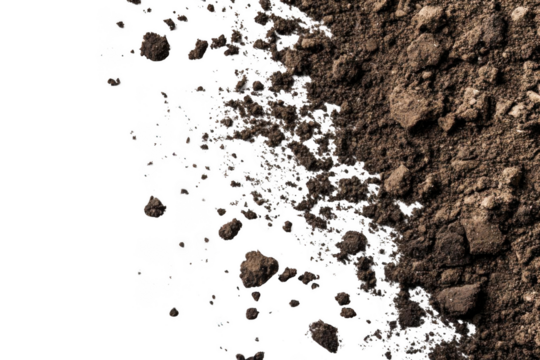 Soil Erosion Shows Crumbling Earth Texture with Disintegrating Ground, Degradation Theme