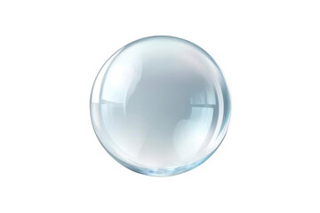 Clear Water Droplet Forms Perfect Sphere with Smooth Surface and Reflective Light. Purity, Transparency.