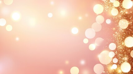 Soft Glow of Bokeh Lights and Shimmering Particles on Pink Background for Creative Designs and Celebrations