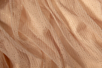 Concept with waves pink mesh fabric. Retro fashion aesthetic. Can use as wedding background. Luxurious background design