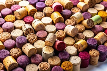 Robola Wine Cork Still Life: Elegant Fashion Photography on White