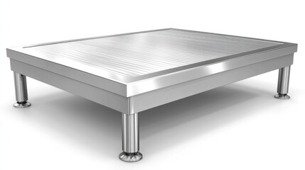 Stainless Steel Industrial Work Platform,  Elevated, Clean,  Factory Setting
