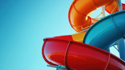 Explore the thrill of vibrant water slides at a summer water park, showcasing their colorful designs and exhilarating twists perfect for all ages seeking adventure