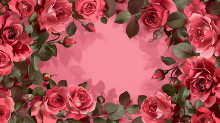 pink roses background