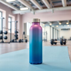 Steel water bottle mockup