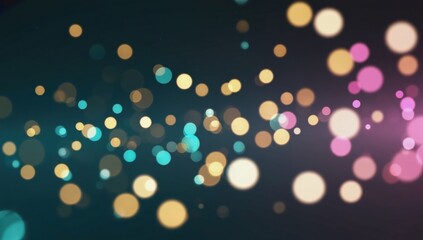 Surreal bokeh lights in gold, teal, and fuchsia, soft dreamy atmosphere, out-of-focus texture