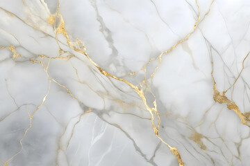 Elegant Gray and Gold Marble Texture with Intricate Veining and Luxurious Sheen