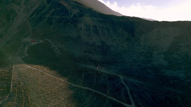 Aerial Views of  Pico de Orizaba Volcano from basecamp