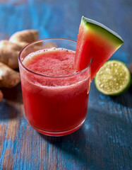 Watermelon and ginger juice