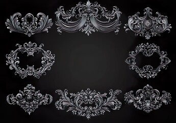 Vintage calligraphic frames. Ornate calligraph frame