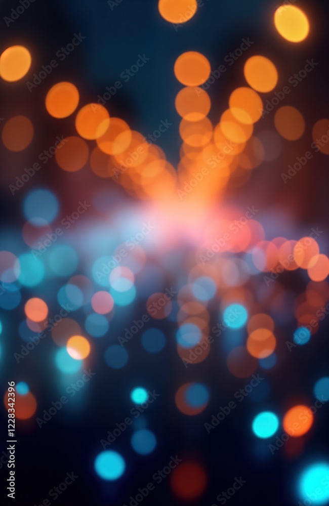 Leinwandbilder abstract bokeh lights create festive atmosphere. colorful lights blur with dark background. generati