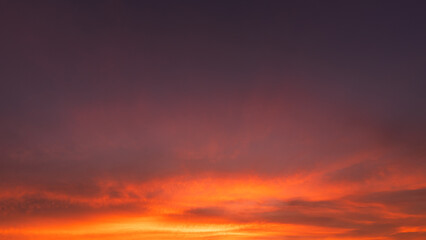 red sunset sky in the evening