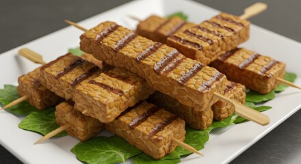 grilled chicken wings with salad