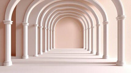 Fototapeta premium Elegant arches in parallel, creating serene, minimalist aesthetic