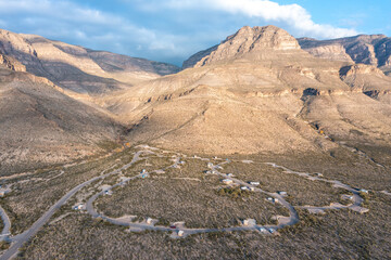 Aerial View of the Oliver Lee Memorial Campground Near Alamogordo New Mexico