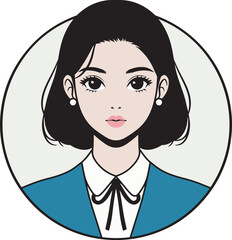 Beauty woman character for beauty products design art
