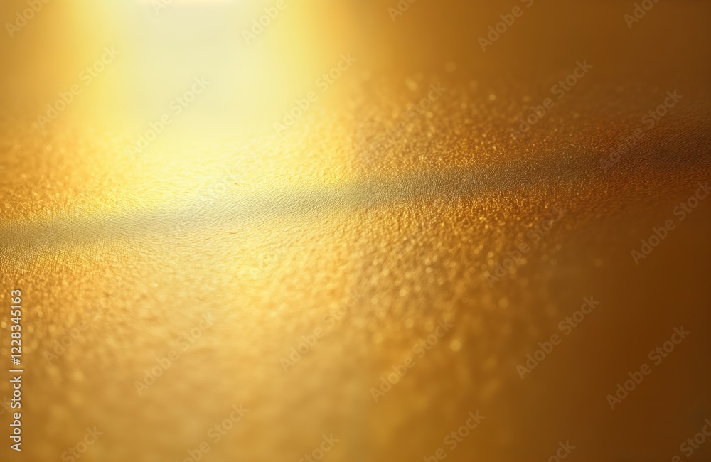 Poster Gold surface with smooth texture. Soft light gradient creates luxurious feel. Warm, rich golden tones. Abstract design with subtle patterns. Shimmering gold material shows depth, elegance. Ideal for