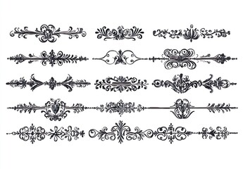 Vintage ornament frame. Decorative border frames retro