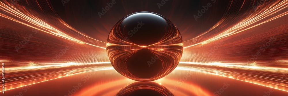 Leinwandbilder spinning globe with glowing contour lines showing a vibrant representation of the earth in motion. g
