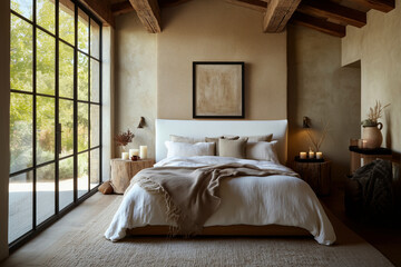 Modern Minimalist Rustic Bedroom Interior Design: Calm, Serene, and Luxurious Home Decor