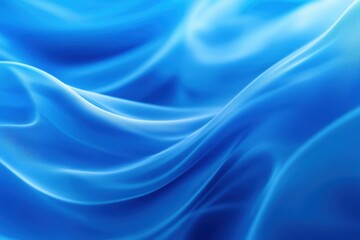 Obraz premium Modern Abstract Blue Artwork with Flowing Lines, Smooth Gradient Waves, and Minimalist Design for Creative Backdrops and Contemporary Inspirations