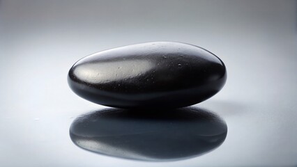 Smooth Black Stone for Spa, Relaxation & Zen: Minimalist Natural Background