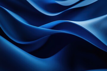 Obraz premium Modern Abstract Blue Artwork with Flowing Lines, Smooth Gradient Waves, and Minimalist Design for Creative Backdrops and Contemporary Inspirations