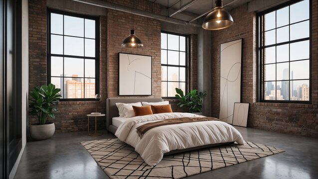 Spacious large bedroom with double bed