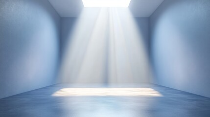 Obraz premium In a sleek, metallic corridor illuminated by vibrant purple and blue neon lights, the air is charged with the essence of advanced technologies and innovations, evoking a sense of Futurism combined