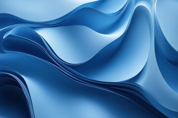 Fototapeta premium Modern Abstract Blue Artwork with Flowing Lines, Smooth Gradient Waves, and Minimalist Design for Creative Backdrops and Contemporary Inspirations