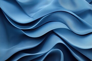 Obraz premium Modern Abstract Blue Artwork with Flowing Lines, Smooth Gradient Waves, and Minimalist Design for Creative Backdrops and Contemporary Inspirations