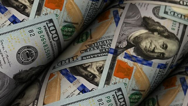 Rolls of 100 Dollar Bills, Exclusive, Elegant Background, Money, Cash
