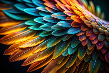 Obraz premium Stunning Low Light Bird Wings, Feathery Detail, Avian Flight, Night Photography
