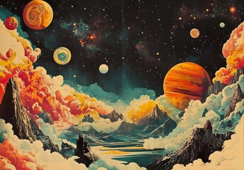 Vintage universe posters collection