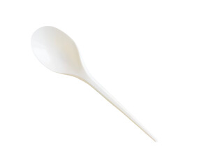 plastic spoon isolated on white