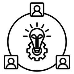 teamwork icon element for design